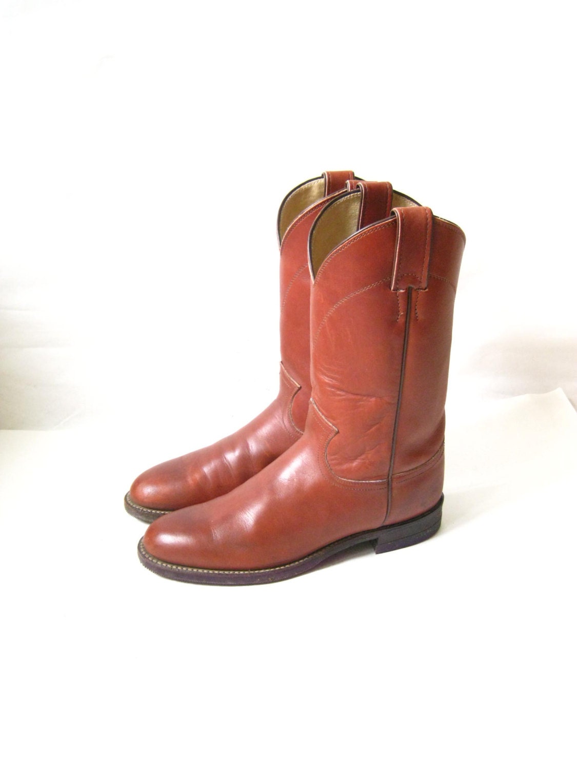 Vintage Justin Cowboy Roper Boots. Size 8