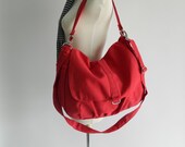 5th Anniversary 15% SALE - Daniel in Red // Shoulder bag / Messenger / tote / Diaper bag / Handbag / For Her / new Mom / Women