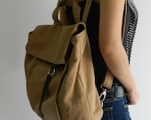 SALE - 10% OFF - Tanya in Camel // Backpack / Satchel / Rucksack / Messenger / Laptop / Tote / Women/ For Her / For Him