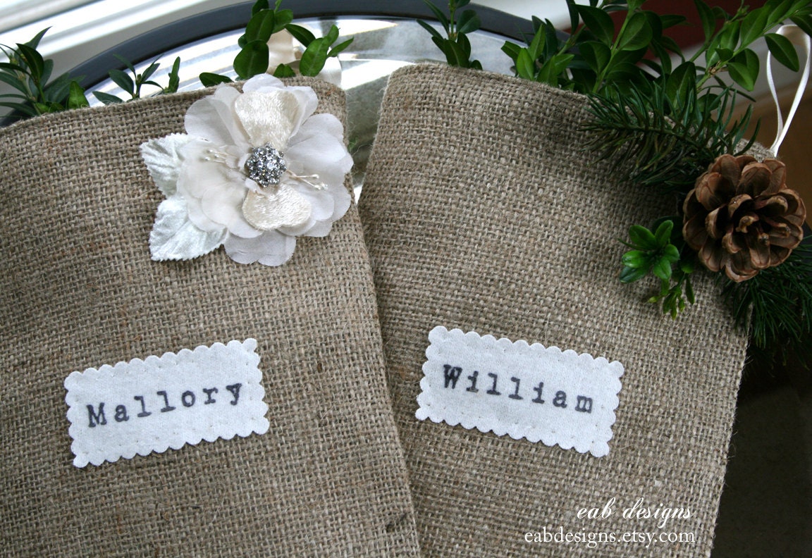 Personalized Burlap Stocking