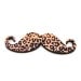Moustache Brooch, Leopard Print Pin, Movember Facial Hair Accessory