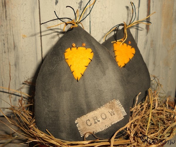 Primitive Carl Crow Bowl Filler-Tuck--Fall Prim Decor OFG TEAM