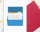 Index card love - card