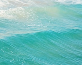 beach photography, peppermint blue winter decor, ocean wave, water, seaside, beach home, aqua blue, cyan, California art, Myan Soffia