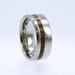 Custom Made Titanium Ring with Blood Wood Inlay