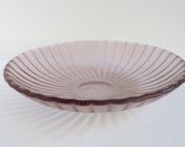 Fused Glass Rippled Bowl in Pale Amethyst