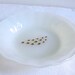 Fused Glass Bowl in White with Blue and Yellow Fish