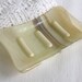 Brown Streaky and French Vanilla Glass Soap Dish