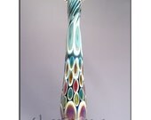 Glass Tear Drop Pendant - boro lampwork focal bead - handmade Glass Peace glass jewelry (5505)