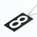 Found Object Jewelry- Black & White Number 8 Upcycled Necklace