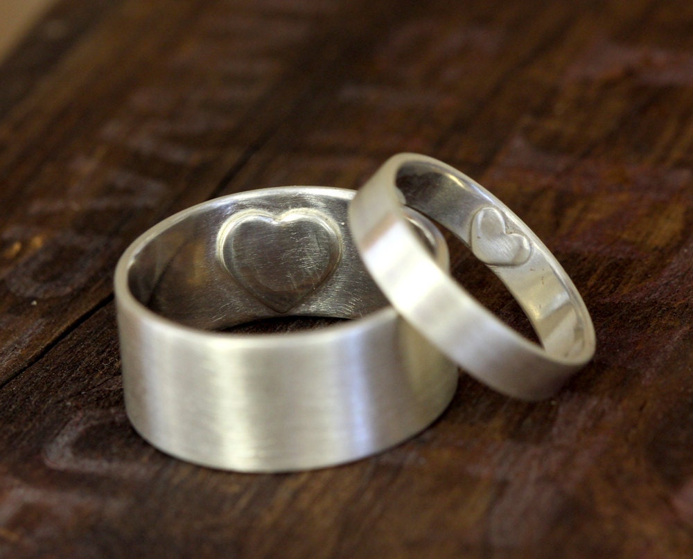 Secret Heart wedding ring set (E0307)
