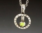 Peridot Circle Necklace