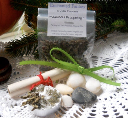 Success and Prosperity - Spiritual Prayer Spell - Candle Magick Herb Crystal Money Kit