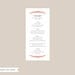Floral Swag Custom Printable Menu Card