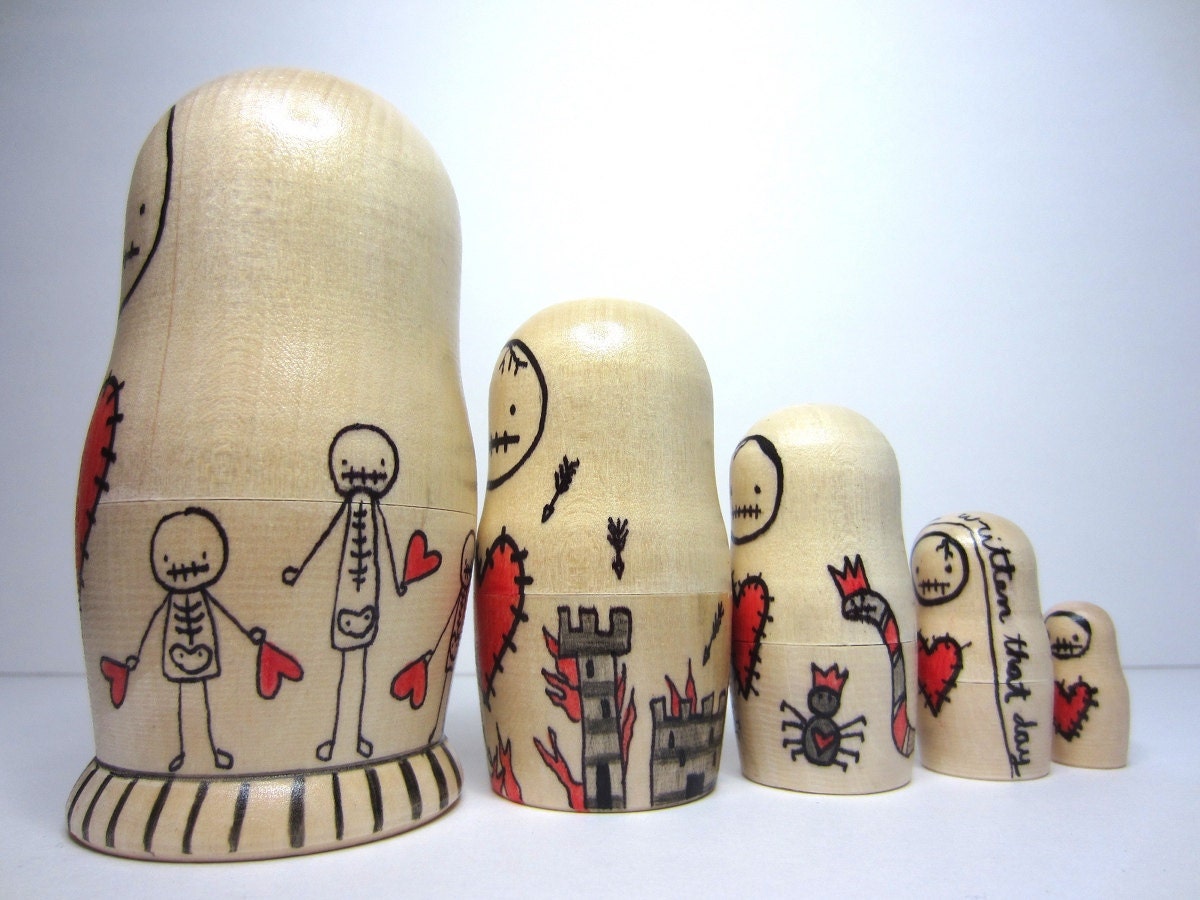 Zombie Nesting Dolls with a Fairy Tale Twist