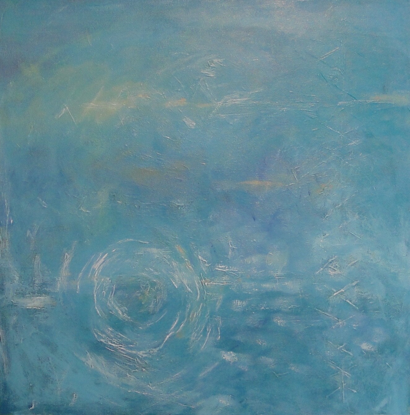 Sale - Minimalist, Abstract, Acrylic, Original Painting on Canvas 24 x 24 inch Art by Robin Pocisk