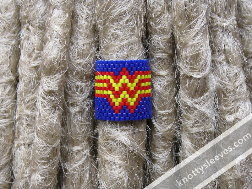 Dread Bead Peyote Stitch Dreadlock Accessory - Wonder Woman