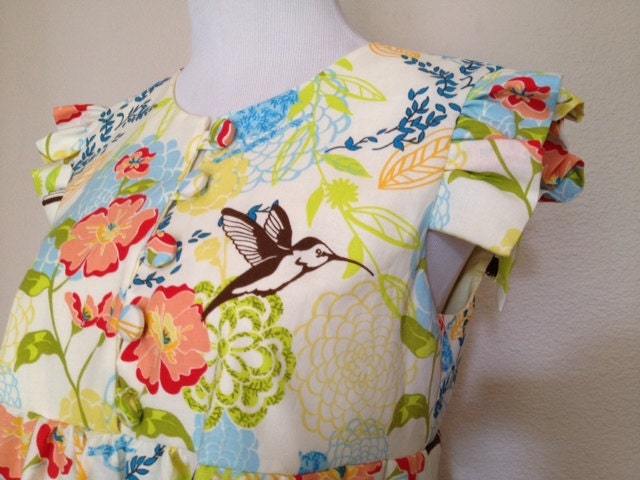Team Spirit empire waist babydoll sleeveless dress - Put a Bird on It version - xs to plus size