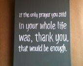 thank you prayer handpainted canvas art