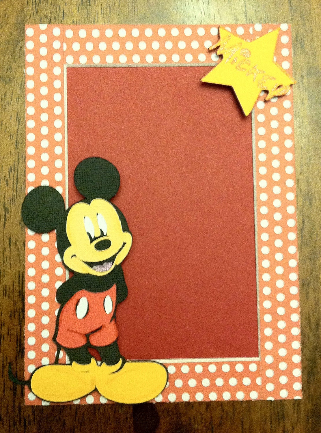 Mickey Mouse Photo Mat fits a 5x7 Frame Il_570xn