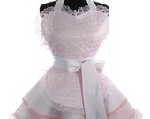 Retro Apron - Sweet French Maid Sexy Womans Aprons - Vintage Apron Style - French Maid Pin up Bridal Lace Rockabilly Cosplay