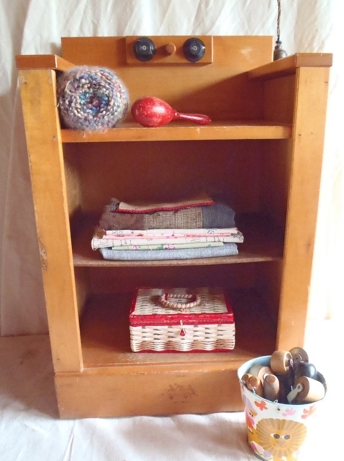 Vintage Child Community Playthings Wood Cabinet