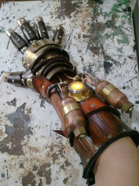 RESERVED - Steampunk Equalist Glove arm armor