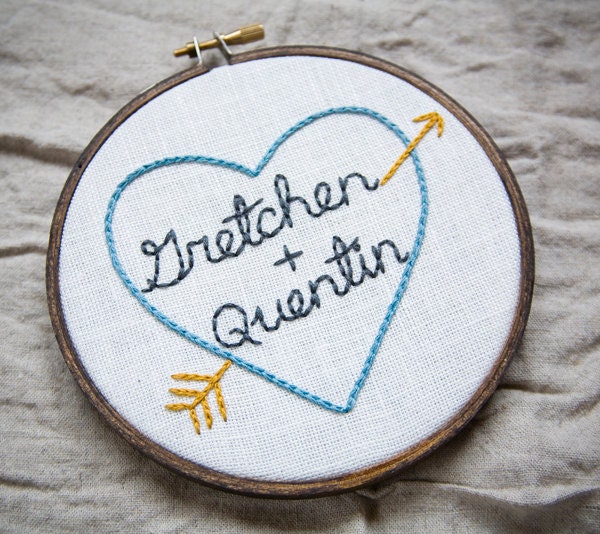 5" Custom Heart Sampler - Personalized names & colors