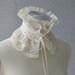 Victorian Inspired Ivory Ruffle Collar Necklace Cowl Statement Piece