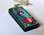 Frida Kahlo Domino Pendant