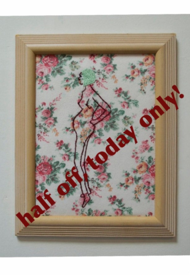Nora - embroidered nude portrait