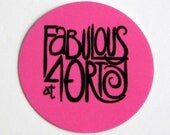 40th Birthday Stickers, Fabulous at Forty - Round 1 1/2 Inch Handmade Stickers, Set of 12 Il_170x135