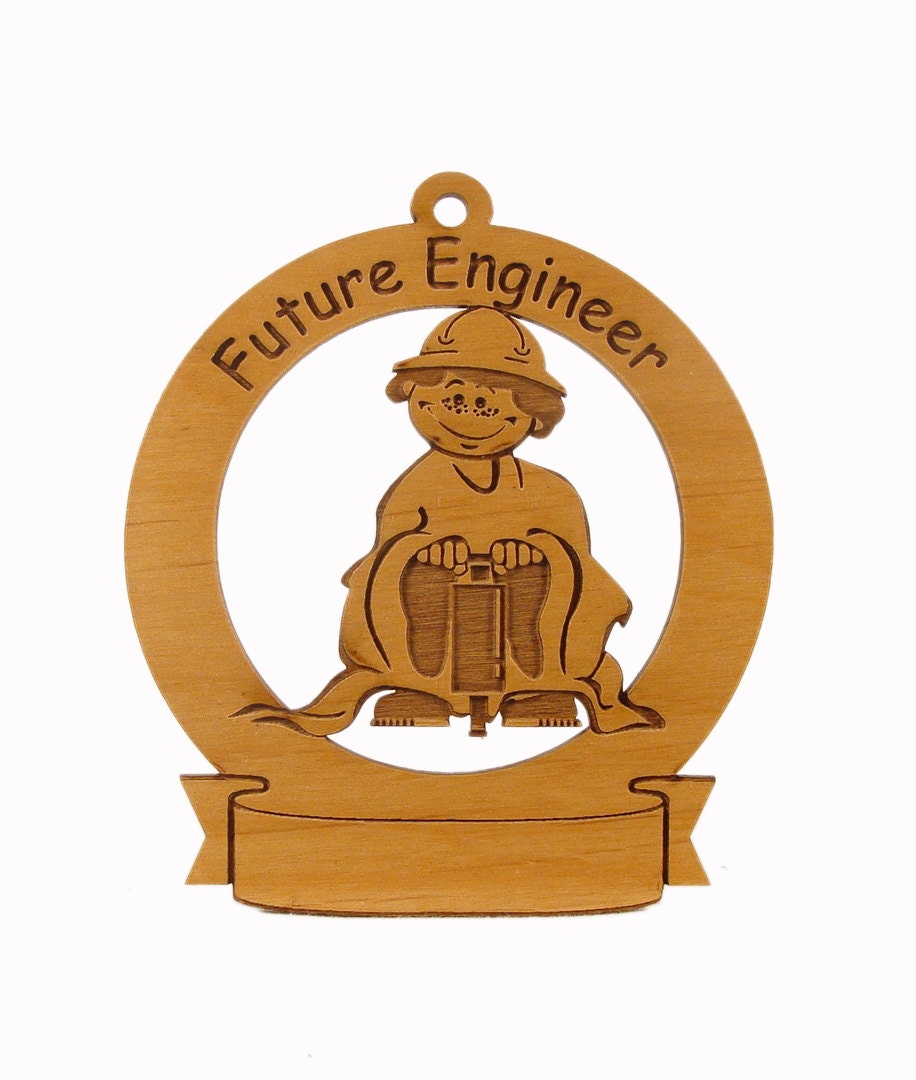 Future Engineer Ornament Personalized with Your Child's Name - gclasergraphics