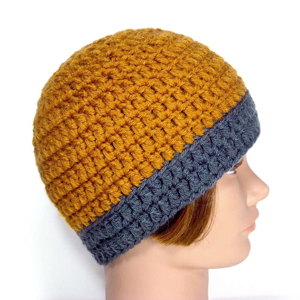 Handmade Beanie Cap Hat - Oxford Butterscotch