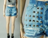 vintage dyed studded LEE OMBRE CUTOFFS shorts womens s/m
