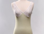 Vintage DDR Yellow Lace Camisole