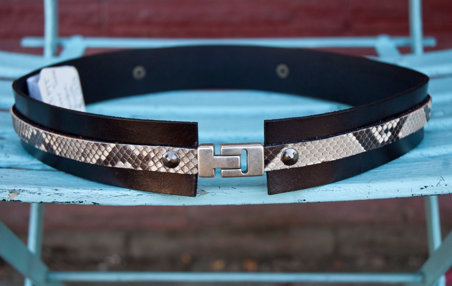 Python Leather Belt