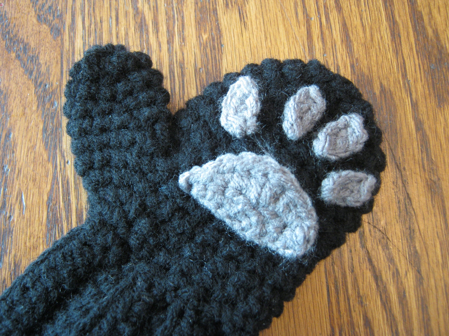 Paw Print Toddler Mittens