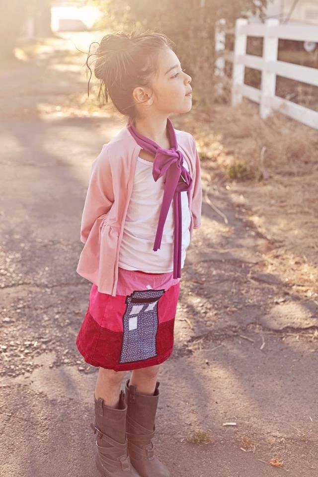 Girls Sci Fi Vintage Telephone Police Box Ombre Skirt... Made to Order Sizes 2T through 14