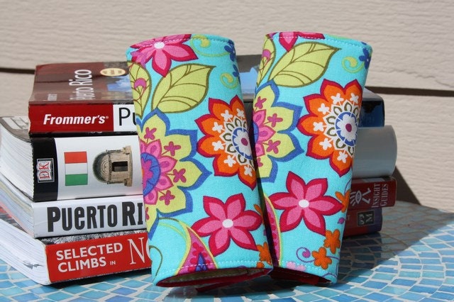 NEW - Luggage Handle ID Wrap Set - Identification Tag - Paisley Spree - Turquoise