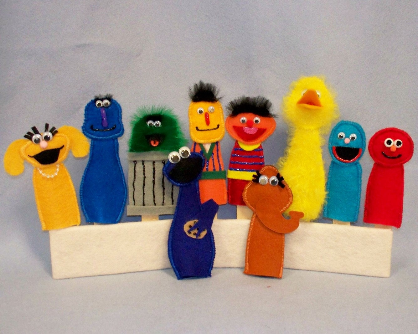 Sesame Felt Finger Puppets
