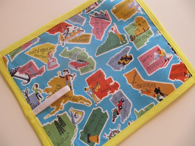 This land is your land TRAVEL chalkboard mat/ placemat (a)