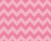 Chevron Fabric in Tone on Tone Pink Medium Size by Riley Blake Designs 1 Yard New