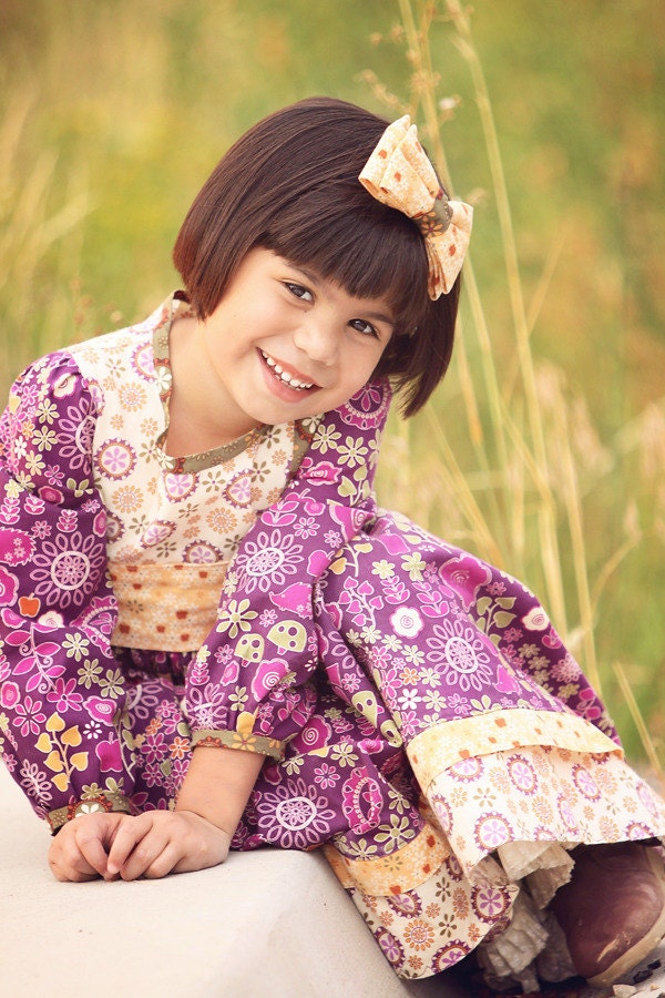 Shabby Chic Little Girls Dress in sizes  3t to 8