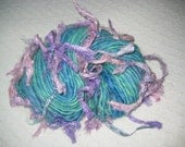 SALE Handspun Yarn / Lavender Mermaid / Merino Silk / Handmade by Fiber Artist Gerry