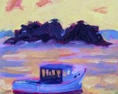 Maine Lobster Boat - Maine Landscape - Giclee Print
