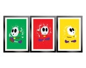 Shy Guy Trio Poster Set