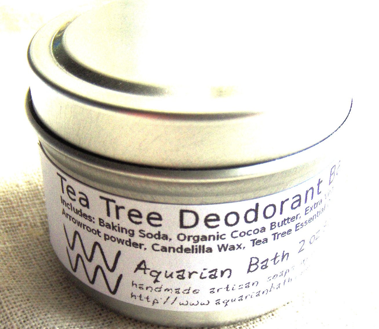 Tea Tree Deodorant Balm - Natural Deodorant - Organic Deodorant - Vegan - Plastic Free - 2 oz