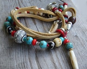 New Path in Life Traveler  healing wrap brcelet or necklace  ooak