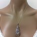 Statement Bridal Necklace and Celebrity Teardrop Earrings, Hollywood Glamour Weddings Jewelry, MERYL